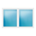 Zweiflügeliges Fenster 248x156 cm Weiß