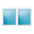 Zweiflügeliges Fenster 222x138 cm Weiß
