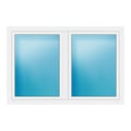 Zweiflügeliges Fenster 180x120 cm Weiß