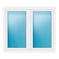 Zweiflügeliges Fenster 145x125 cm Weiß