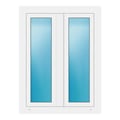 Zweiflügeliges Fenster 88,5x116 cm Weiß