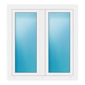 Zweiflügeliges Fenster 110x118 cm Weiß