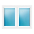 Zweiflügeliges Fenster 150x115 cm Weiß