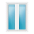 Zweiflügeliges Fenster 101x136 cm Weiß