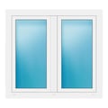 Zweiflügeliges Fenster 120x110 cm Weiß