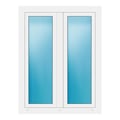 Zweiflügeliges Fenster 103x133,5 cm Weiß