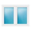 Zweiflügeliges Fenster 137x107 cm Weiß