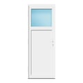 Nebeneingangstür 82x221 cm Weiß 1/3 Glas