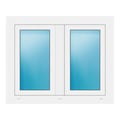 Zweiflügeliges Fenster 98x80 cm Weiß