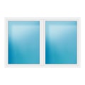 Zweiflügeliges Fenster 250x166 cm Weiß