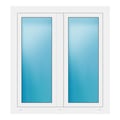 Zweiflügeliges Fenster 111,5x121 cm Weiß