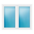 Zweiflügeliges Fenster 159x135 cm Weiß