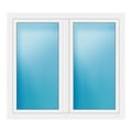 Zweiflügeliges Fenster 150x135 cm Weiß