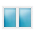Zweiflügeliges Fenster 162x121,5 cm Weiß