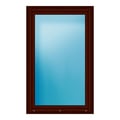 Fenster 100x160 cm Mahagoni genarbt