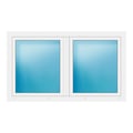 Zweiflügeliges Fenster 170x100 cm Weiß