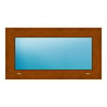Festverglasung 80x43 cm Golden Oak genarbt