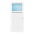 Nebeneingangstür 80x187 cm Weiß 1/3 Glas