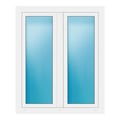 Zweiflügeliges Fenster 110x133 cm Weiß