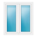 Zweiflügeliges Fenster 110x122 cm Weiß