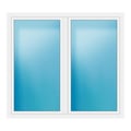 Zweiflügeliges Fenster 200x180 cm Weiß