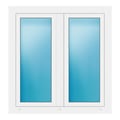 Zweiflügeliges Fenster 110x115 cm Weiß