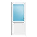 Nebeneingangstür 90x200 cm Anthrazitgrau genarbt 2/3 Glas