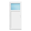 Nebeneingangstür 88x202 cm Weiß 1/3 Glas