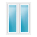 Zweiflügeliges Fenster 106,9x139,5 cm Weiß