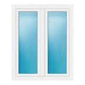 Zweiflügeliges Fenster 110x135 cm Weiß
