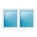 Zweiflügeliges Fenster 208x132 cm Weiß