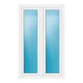 Zweiflügeliges Fenster 104x166 cm Weiß