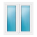 Zweiflügeliges Fenster 101x112 cm Weiß