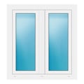 Zweiflügeliges Fenster 98x105 cm Weiß