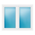 Zweiflügeliges Fenster 150x125 cm Weiß