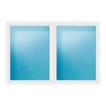 Zweiflügeliges Fenster 246x165 cm Weiß