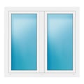 Zweiflügeliges Fenster 135x126 cm Weiß