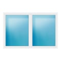 Zweiflügeliges Fenster 270x178 cm Weiß
