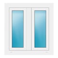 Zweiflügeliges Fenster 82x87 cm Weiß