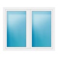 Zweiflügeliges Fenster 167x140 cm Weiß