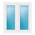 Zweiflügeliges Fenster 102x112 cm Weiß