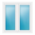 Zweiflügeliges Fenster 120,2x125 cm Weiß