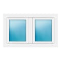 Zweiflügeliges Fenster 114x70 cm Weiß