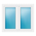 Zweiflügeliges Fenster 120x105 cm Weiß