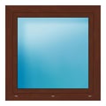 Fenster 100,5x100,5 cm Nussbaum genarbt