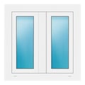Zweiflügeliges Fenster 80x80 cm Weiß