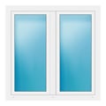 Zweiflügeliges Fenster 130x130 cm Weiß