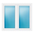 Zweiflügeliges Fenster 140,5x128 cm Weiß