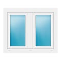 Zweiflügeliges Fenster 100x82 cm Weiß