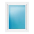 Außenansicht Fenster 86x112 cm Weiß
